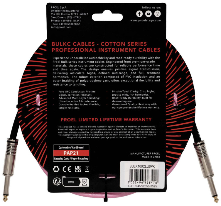 Hlavní obrázek 5-8m PROEL BULK100CLU6PK