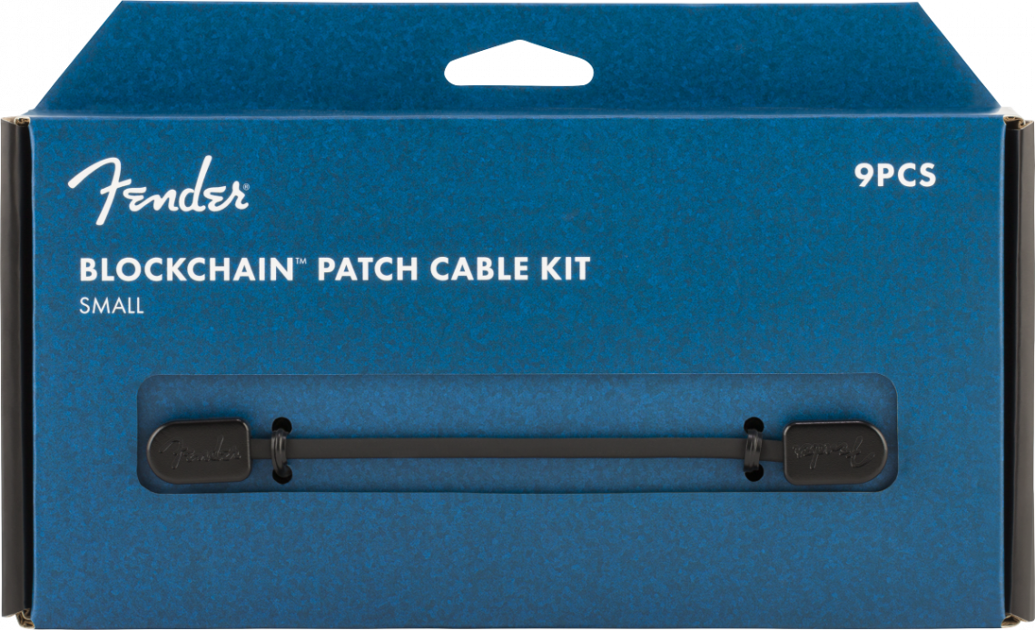 E-shop Fender Blockchain Patch Cable Kit, Black, Small