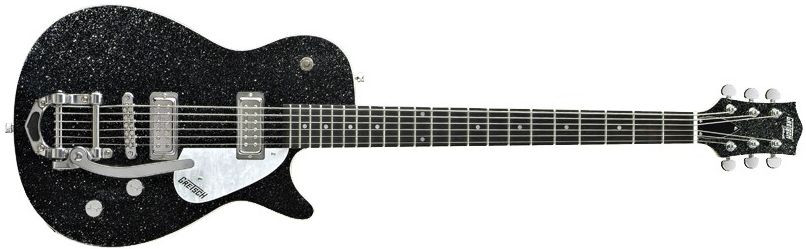 Hlavní obrázek Semiakustické a jazzové GRETSCH G5265 Jet Baritone, Rosewood Fingerboard - Black Sparkle