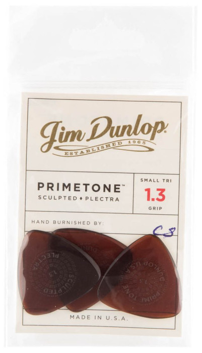 Hlavní obrázek Tvrdost do 2.0 DUNLOP Primetone Small Triangle Grip Pick 1.3mm, 12ks
