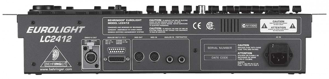 Hlavní obrázek Hardwarové DMX kontrolery BEHRINGER EUROLIGHT LC2412