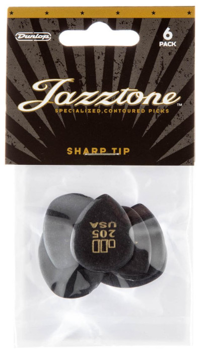 Hlavní obrázek Tvrdost do 2.0 DUNLOP Jazztone Point Tip Pick 2,08mm - 6 ks