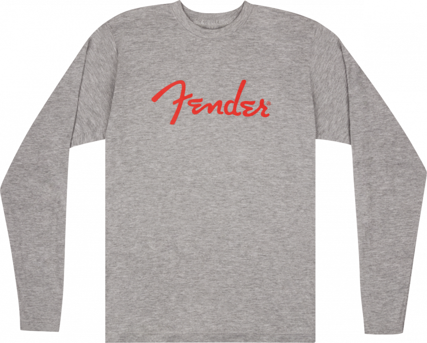 Levně Fender Spaghetti Logo L/S T-Shirt, Heather Gray, S