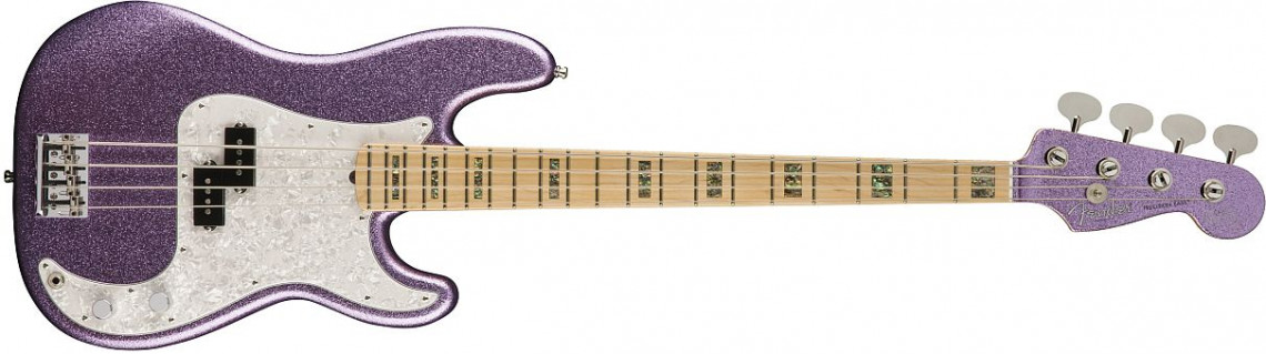 Hlavní obrázek PB modely FENDER Adam Clayton Precision Bass Purple Sparkle Maple