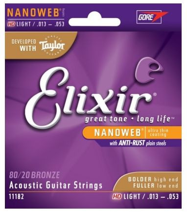 E-shop Elixir 11182 NANOWEB Acoustic 80/20 Bronze .013-.053