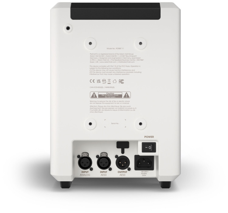 Hlavní obrázek Aktivní monitory s AES / SPDIF / USB digitálním vstupem PALMER ORBIT 11 W