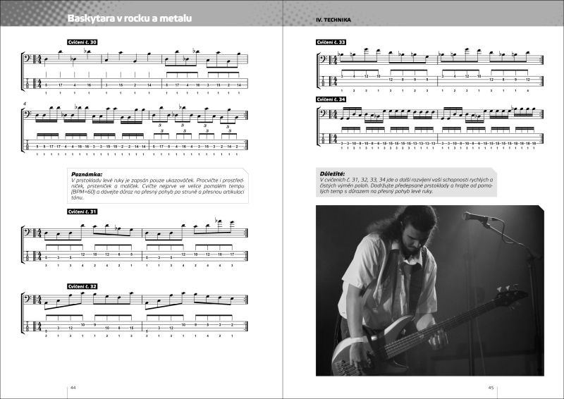 Hlavní obrázek Zpěvníky a učebnice PUBLIKACE Baskytara v rocku a metalu +CD