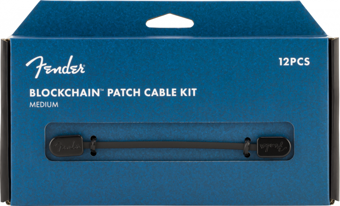 E-shop Fender Blockchain Patch Cable Kit, Black, Medium