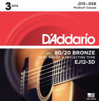 Levně D'Addario EJ12-3D Bronze Light 13-56