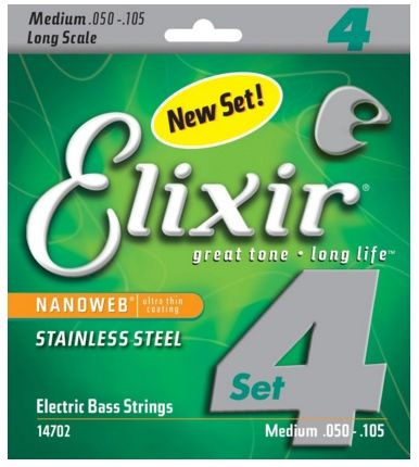 Elixir 14702 NANOWEB Electric Bass Stainless Steel .050-.105