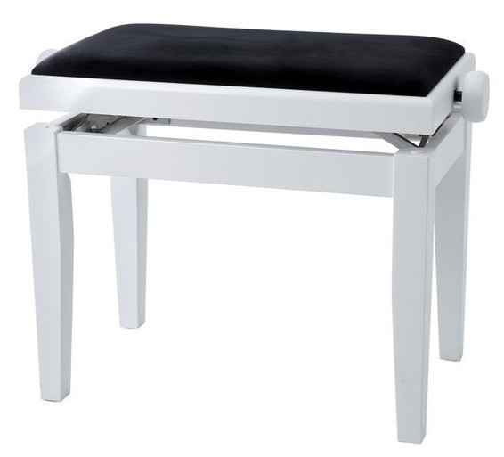 Hlavní obrázek Stoličky a sedáky GEWA Piano Bench Deluxe 130.020 White Matt