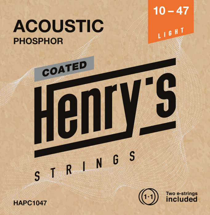 Hlavní obrázek Tvrdost .010 HENRY`S STRINGS HAPC1047 Coated Acoustic Phosphor - 010“ - 047”