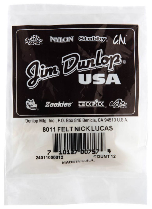 Hlavní obrázek Ostatní DUNLOP FELT NICK LUCAS PICK 3.2MM - 12 PACK