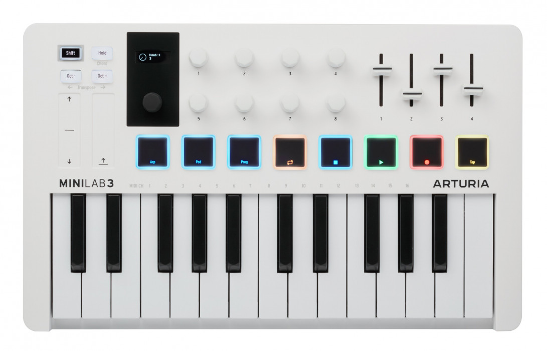 Hlavní obrázek MIDI keyboardy ARTURIA MiniLab 3 White