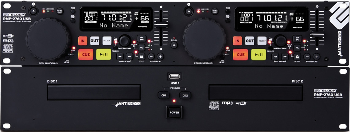 Hlavní obrázek Profesionální CD/DVD/USB/SD/MC přehrávače RELOOP RMP-2760 B USB