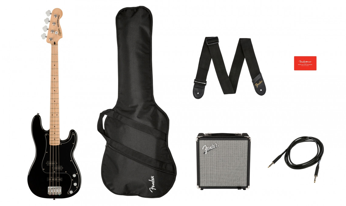 Hlavní obrázek Baskytarové komplety FENDER SQUIER Affinity Series Precision Bass PJ Pack - Black