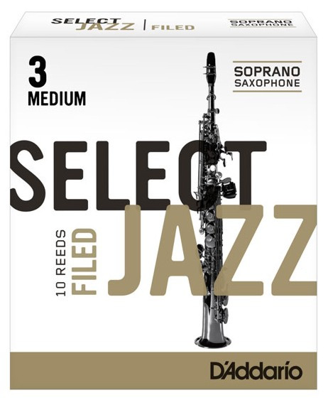 Levně Rico RSF10SSX3M Select Jazz - Soprano Saxophone Reeds - Filed - 3 Medium - 10 Box