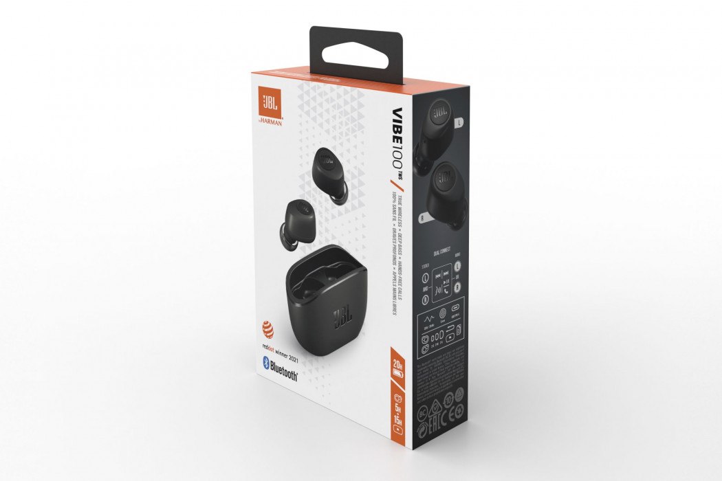 Hlavní obrázek Bezdrátová do uší JBL Vibe 100TWS Black