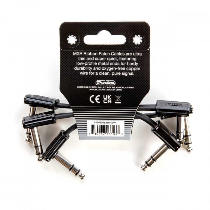 Hlavní obrázek do 1 m DUNLOP MXR TRS RIBBON PATCH CABLE 0,08m - 3 PACK, propojovací kabel