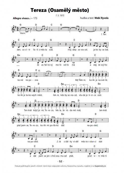 Hlavní obrázek Zpěvníky a učebnice PUBLIKACE Zpěvník Ryvolovky - Písně Wabiho a Mikiho Ryvolů - 2. díl