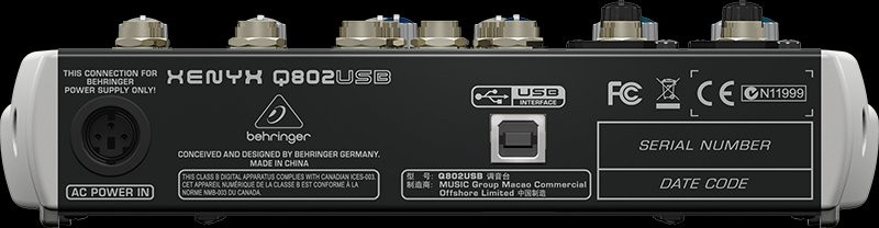 Hlavní obrázek Mixážní pulty bez efektu BEHRINGER XENYX Q802USB