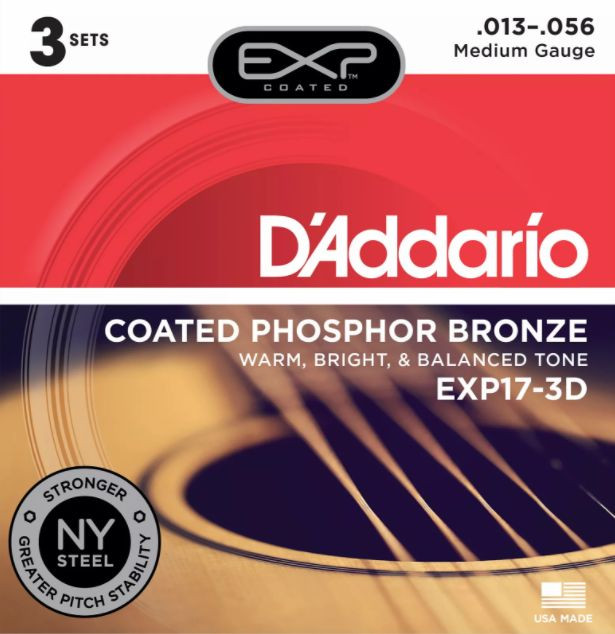Hlavní obrázek Tvrdost .013 D'ADDARIO EXP17-3D Phosphor Bronze 13-53
