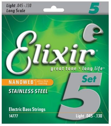Levně Elixir 14777 NANOWEB Electric Bass Stainless Steel .045-.130