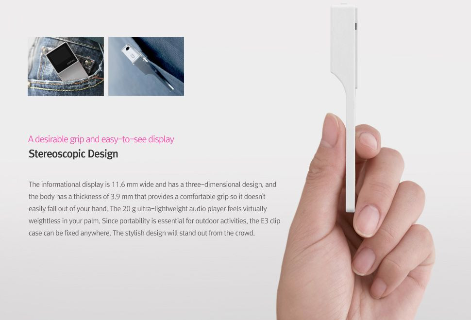 Hlavní obrázek Přenosné přehrávače a projektory COWON iAudio E3 8GB White