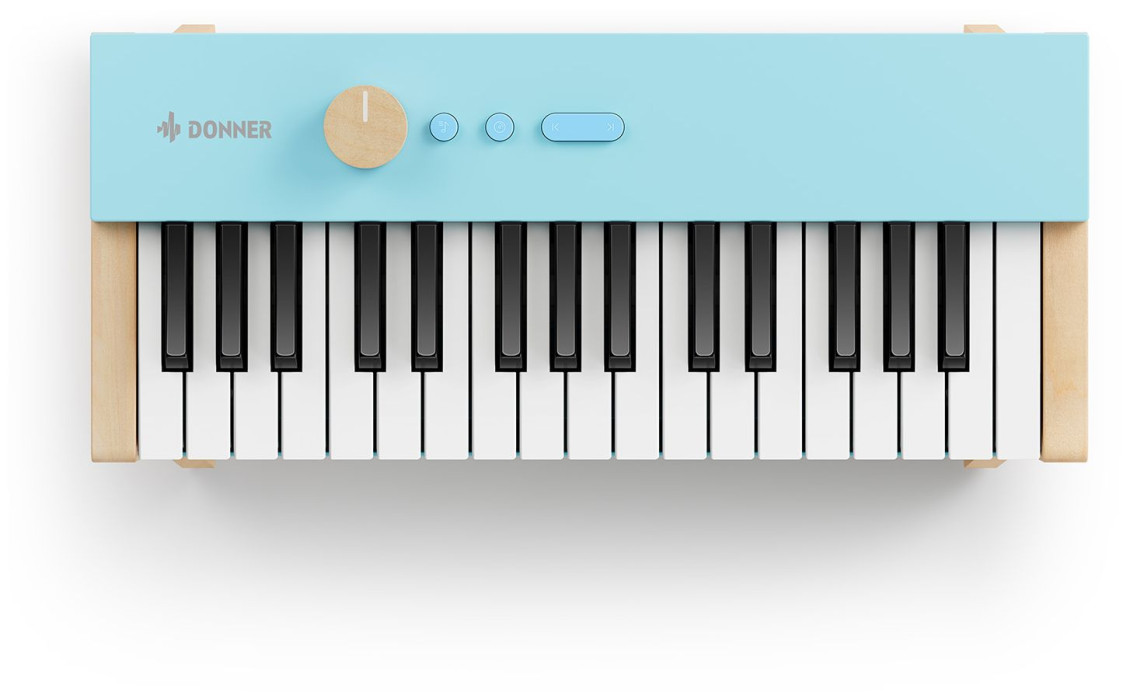 Hlavní obrázek Dětské keyboardy DONNER KIDO V-10 Mini Digital Keyboard 32 keys Light Blue with Stand