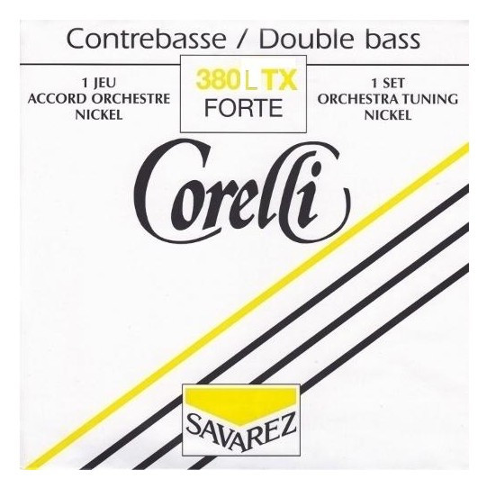E-shop Savarez 380LTX Corelli Double Bass Nickel Orchestra Set - Forte