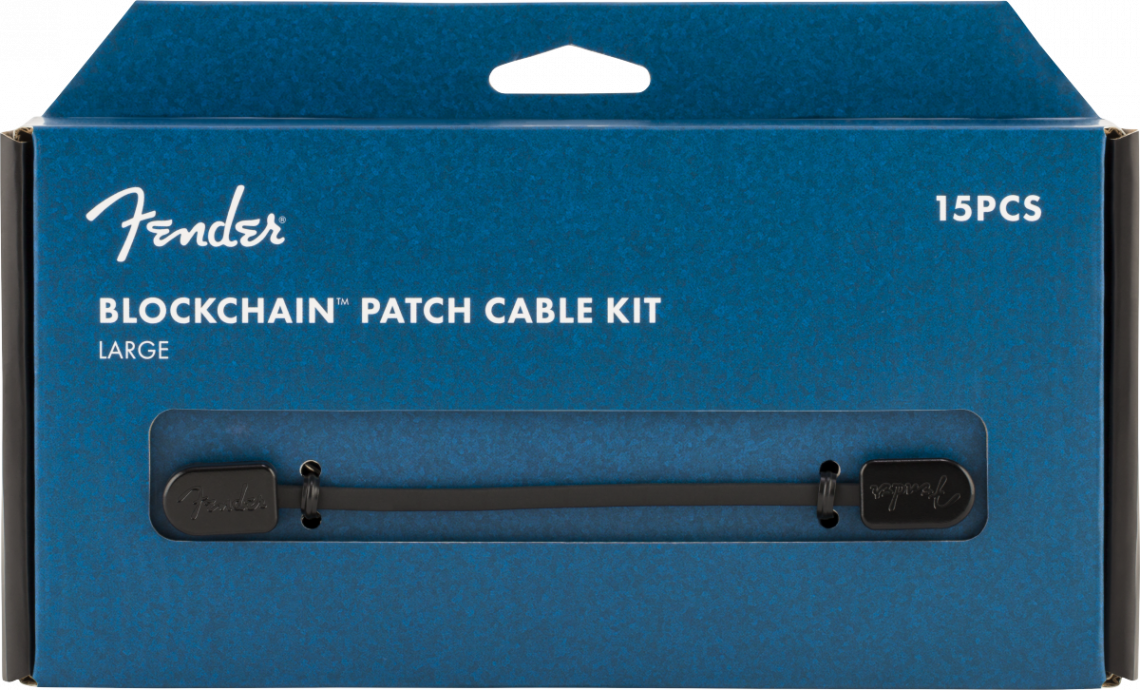 E-shop Fender Blockchain Patch Cable Kit, Black, Large