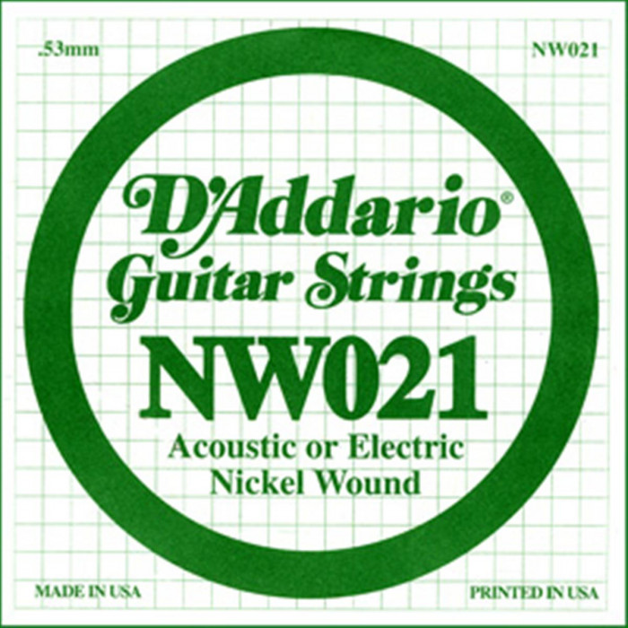 Hlavní obrázek Ostatní struny pro elektrickou kytaru D'ADDARIO XL Nickel Wound - Jednotlivá struna - .021