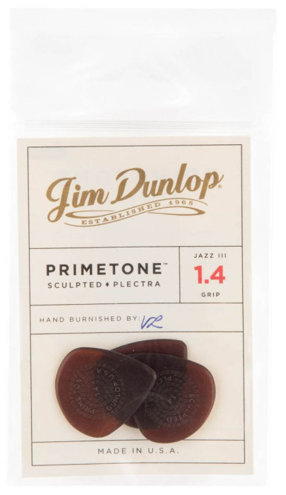 Hlavní obrázek Tvrdost do 2.0 DUNLOP Primetone Jazz III Grip Pick 1.4mm, 12ks