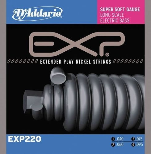Hlavní obrázek Tvrdost .040 D'ADDARIO EXP220 Long Scale Super Light .040 - .095