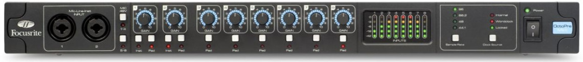 Hlavní obrázek Mikrofonní a linkové předzesilovače FOCUSRITE OctoPre Mk2