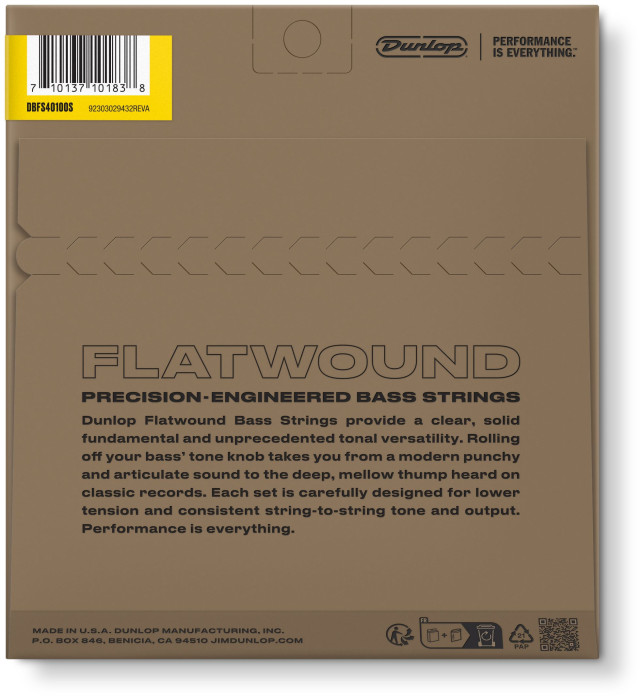 Hlavní obrázek Tvrdost .040 DUNLOP DBFS40100S Flatwound Bass 40-100