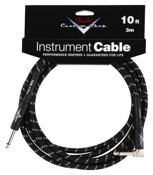 Hlavní obrázek 1-4m FENDER Custom Shop Performance Series Cable, 10', Angled, Black Tweed