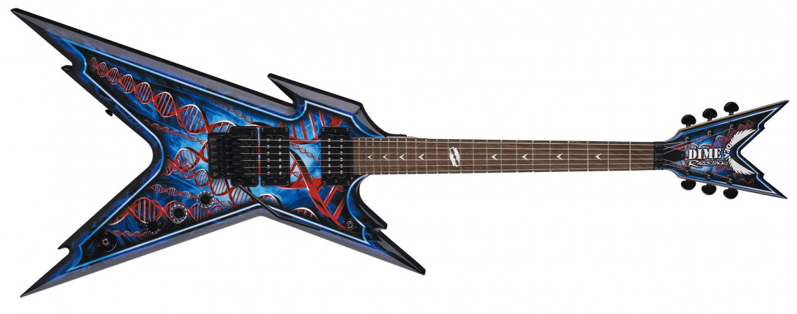 Hlavní obrázek Hard&heavy DEAN GUITARS RZR-DB-F Razorback Dimebag Darrell Custom DNA Spatter Graphic