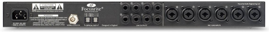 Hlavní obrázek Mikrofonní a linkové předzesilovače FOCUSRITE OctoPre Mk2