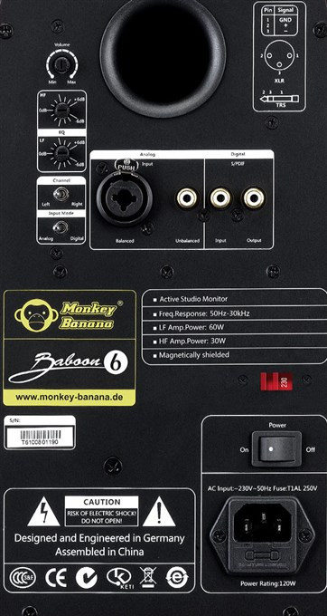 Hlavní obrázek Aktivní monitory MONKEY BANANA Baboon 6 Black