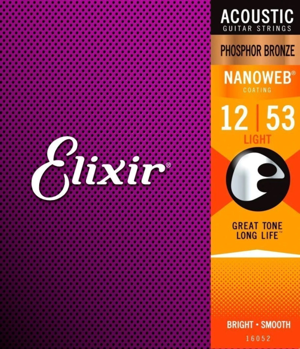 Elixir 16545 Nanoweb Phosphor Bronze Light (12-53) 3-pack 2+1 zdarma Obrázek