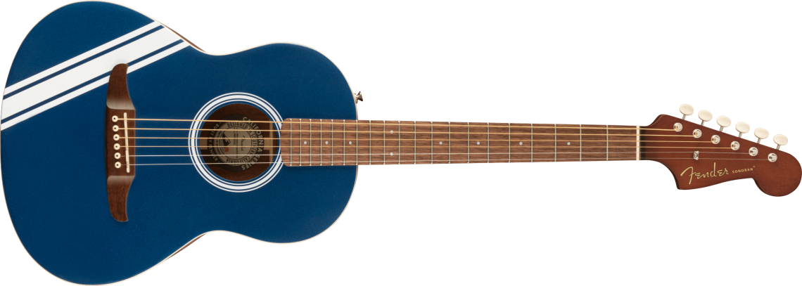 Fender California Sonoran Mini - Lake Placid Blue with Competition Stripes Limited Edition