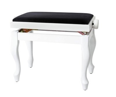 Hlavní obrázek Stoličky a sedáky GEWA Piano Bench Deluxe Classic 130.340 White Matt