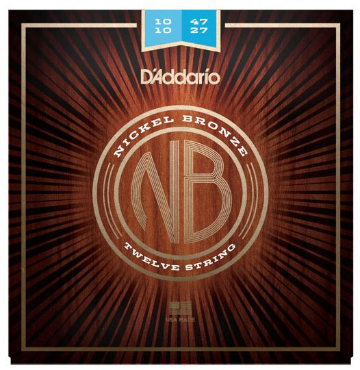 D'Addario NB1047-12 Nickel Bronze Acoustic Light 12-String