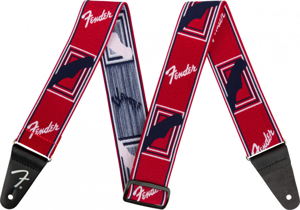 Fender Weighless Monogrammed Strap Red / White / Blue
