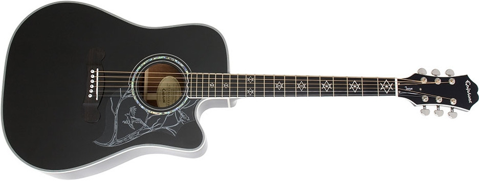 Hlavní obrázek Dreadnought EPIPHONE Dave Navarro Signature Ebony