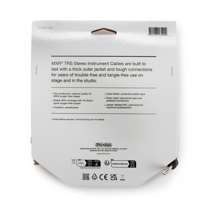 Hlavní obrázek J6,3 TRS - J6,3 TRS DUNLOP MXR TRS Stereo Instrument Cable - 3 m