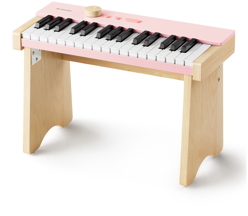 Hlavní obrázek Dětské keyboardy DONNER KIDO V-10 Mini Digital Keyboard 32 keys Light Pink with Stand