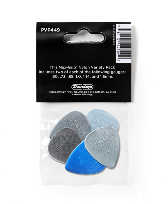 Hlavní obrázek Ostatní  DUNLOP PVP449 MAX-GRIP NYLON STANDARD PICK VARIETY PACK - 12 ks