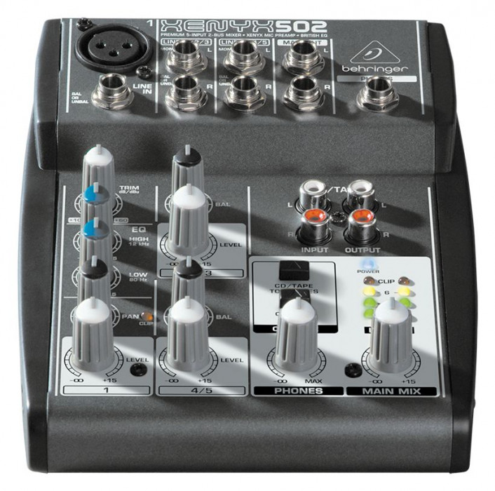 Hlavní obrázek Mixážní pulty bez efektu BEHRINGER XENYX 502